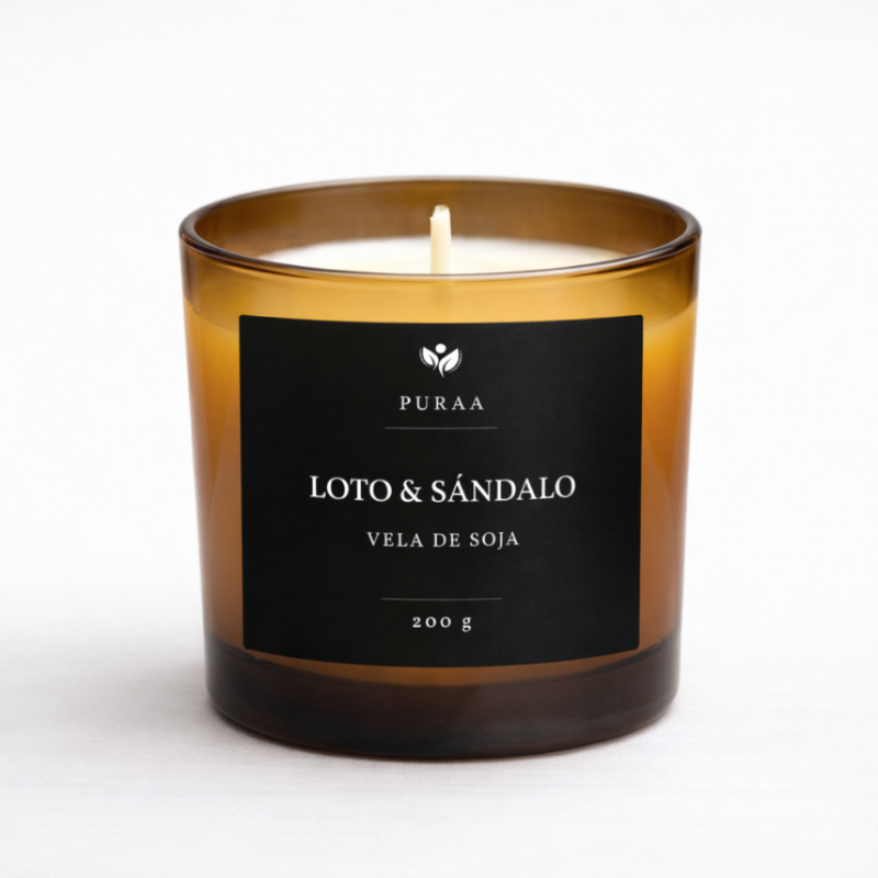 Vela de Soja Tennessee – Envase Ámbar